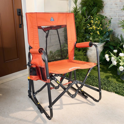 Outdoor portable rocking chair, camping chair, barbecue chair