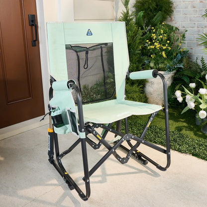 Outdoor portable rocking chair, camping chair, barbecue chair